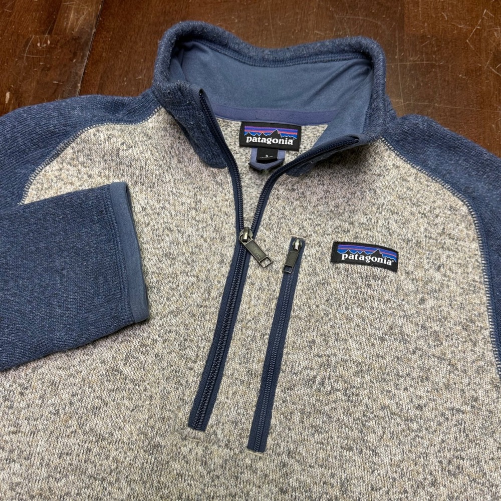 Patagonia Better Sweater Quarter 1/4 Zip Mens S Blue Gray 25522SP19 Fleece